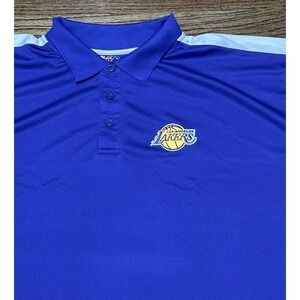 Majestic NBA Los Angeles Lakers Purple Performance Polo Shirt Men's Sz 4XLT BIG